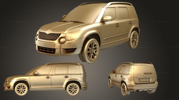 Автомобили и транспорт (Skoda Yeti 2010, CARS_3434) 3D модель для ЧПУ станка